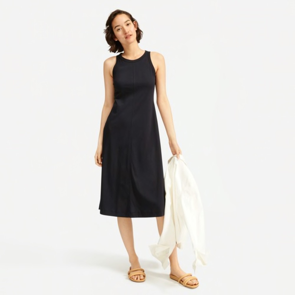 Everlane The Luxe Cotton Midi Tank Dress - Picture 1 of 8